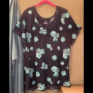 Lane Bryant floral tee 26/28